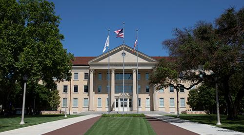 Front view of Sadler Hall